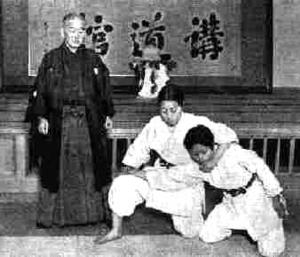 Prof. Kano teaches a woman's self-defense class at the Kodokan. 