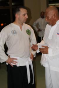 Guru Mazlan of Silat Kalam with Antonio Graceffo