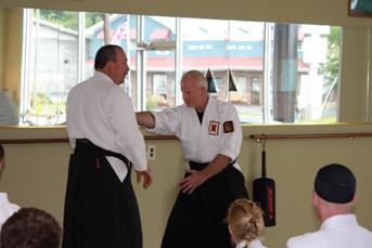 Dane Harden with his Aikido instructor, Kevin Blok Sensei