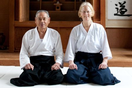 Motomichi Anno Sensei and Linda Holiday from Journey to the Heart of Aikido