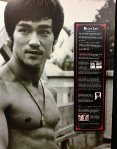 A Bruce Lee display at The Martial Arts Museum