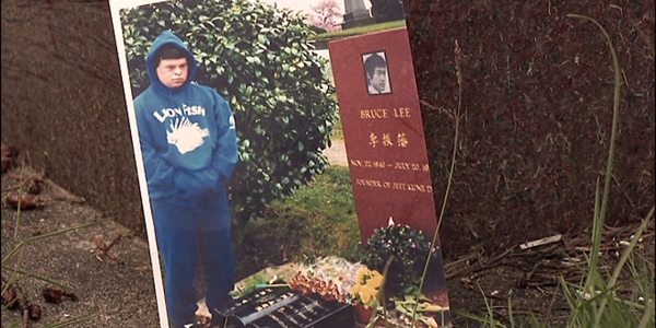 Dustin Bean at Bruce Lee's Grave